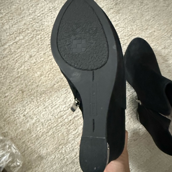 Vince Camuto Black Heeled Boots - petite - Picture 2 of 3